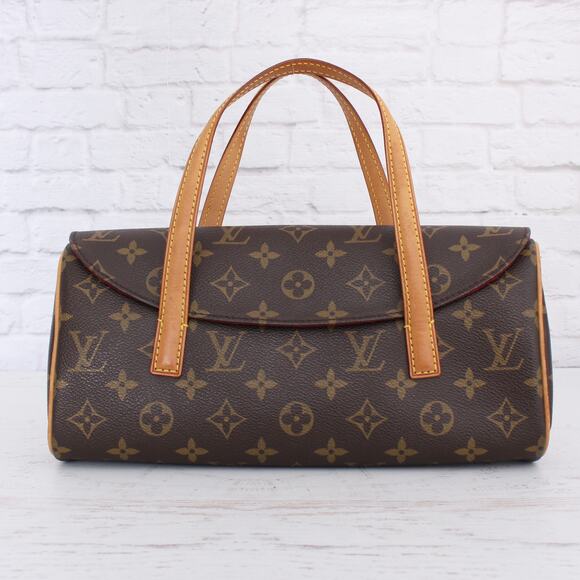 Louis Vuitton Sonatine Monogram Leather Satchel Handbag Brown - Picture 1 of 12